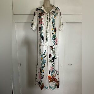 Floral print Two-Piece leisure wear